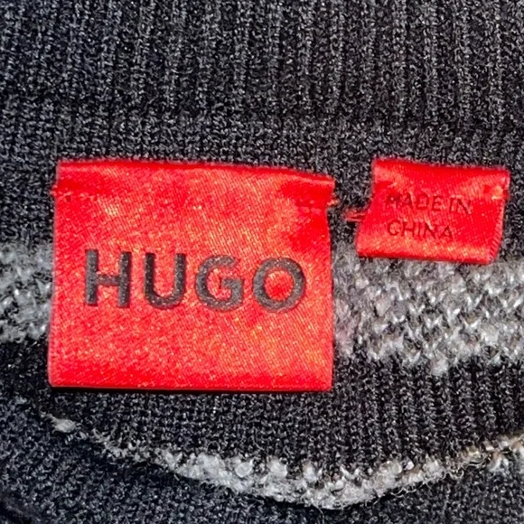 HUGO Boss Sisminy Logo-Jacquard Knit Dress size Medium